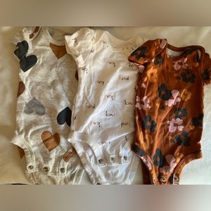 Carters baby girl onesie set